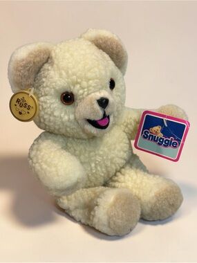 Russ Snuggles Cream Plush Bear - Soft Teddy for Kids